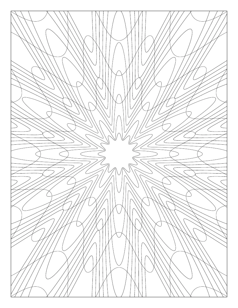 Sample diffraction star colouring page